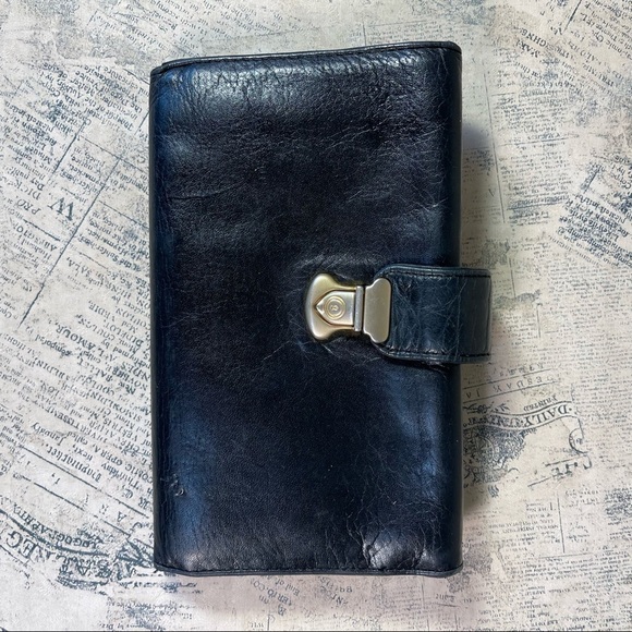 Vintage Perlina Trifold Leather Wallet - Picture 1 of 12